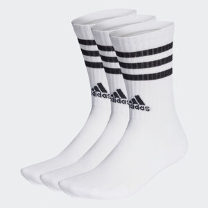 Calzini lunghi unisex adidas - 3-Stripes Cushioned Crew Socks 3 Pairs HT3458 white/black