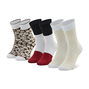 

Набір з 3 пар низьких шкарпеток unisexRainbow Socks, Бежевий;кольоровий
