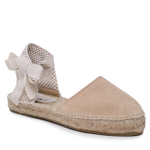 Image of Espadrilles Manebi - Suede Flat Valenciana Espadrilles K 1.1 P0 Champagne Beige