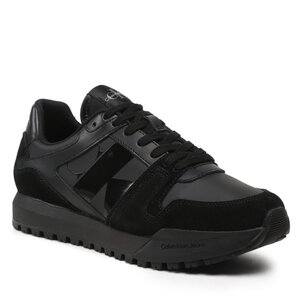 Image of Sneakers Calvin Klein Jeans - Toothy Run Laceup Low Lth Mix YM0YM00744 Triple Black BEH