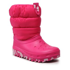 Детские сапоги crocs lodgepoint snow boot Crocs - Classic Neo Puff Boot K 207684 Candy Pink