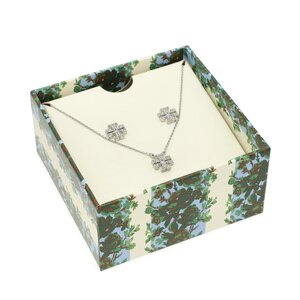 Set collana e orecchini Tory Burch - Kira Pave Pendant And Stud Earring Set 145510 Tory Silver/Crystal 042