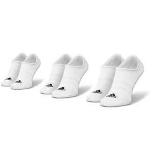 Set di 3 paia di pedulini unisex adidas - Light Nosh 3PP DZ9415 White/White/White