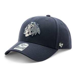 Image of Cap 47 Brand - NHL Chicago Blackhawks '47 MVP SNAPBACK H-MVPSP04WBP-NYA Navy