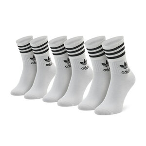 Image of 3er-Set hohe Unisex-Socken adidas - Mid Cut Crew GD3575 White/Black