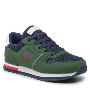 Sneakers Tommy Hilfiger - Low Cut Lace-Up Sneaker T3B9-32492-1450 S Green/Blue X643
