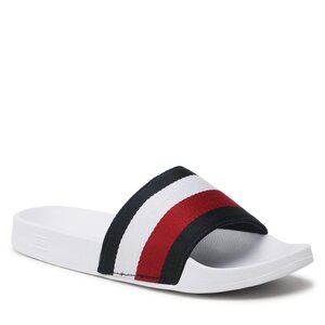 Image of Pantoletten Tommy Hilfiger - Essential Corp Slide FW0FW07256 Rwb 0GY