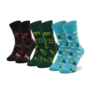 

Набір з 3 пар низьких шкарпеток unisexRainbow Socks, Кольоровий;зелений