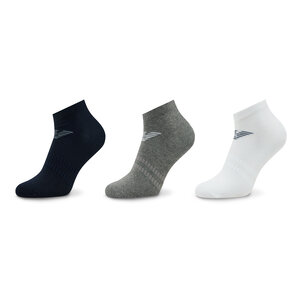 Image of 3er-Set niedrige Herrensocken Emporio Armani - 300048 3R234 51736 Marin/Bian/Grigiomel