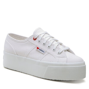 Scarpe sportive Superga - Little Heart Embroidery 2790 S11386W White/Red Heart