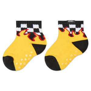 Image of Hohe Kindersocken Vans - Flame Checkin Black/White