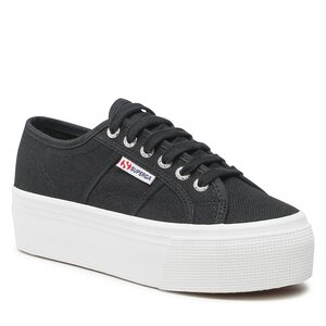 Image of Sneakers aus Stoff Superga - 2790 Platform S9111LW Black/Fwhite F83