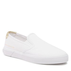 Image of Sneakers aus Stoff Tommy Hilfiger - Essential Slip-On Sneaker FW0FW06956 White YBS