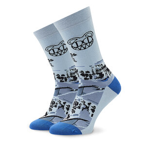 Image of Hohe Unisex-Socken Stereo Socks - Computter Says No Blau