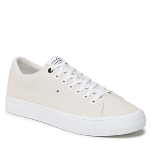 Image of Sneakers aus Stoff Tommy Hilfiger - Th Hi Vulc Core Low Canvas FM0FM04686 Weathered White AC0