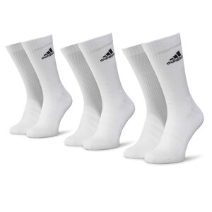 Image of 3er-Set hohe Unisex-Socken adidas - Cush Crw 3PP DZ9356 White/White/Black