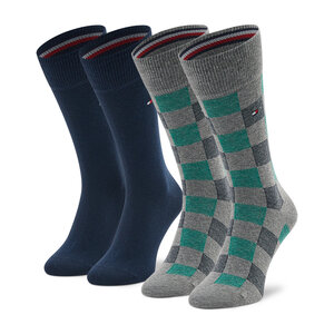 Set di 2 paia di calzini lunghi da uomo Tommy Hilfiger - 701220244 Scarpe da bambino