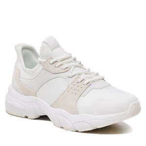 For Calvin Klein Black Comfort Knit Cargo Pants - Retro Tennis Sock W YW0YW00892 White/Ivory