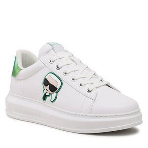 Sneakers KARL LAGERFELD - KL52530G White Lthr w/Green