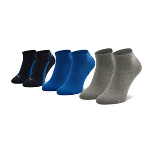 Image of 3er-Set niedrige Unisex-Socken Puma - 907951 03 Nawy/Grey/Strong Blue
