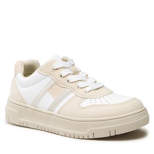 Sneakers Tommy Hilfiger - Flag Low Cut Lace-Up Sneaker T3X9-32870-1467 M Beige/White X044