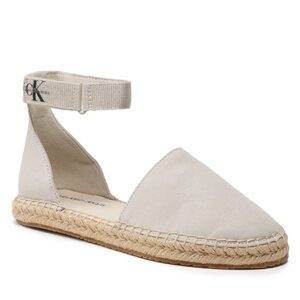 Image of Espadrilles Calvin Klein Jeans - Ankle Espadrille YW0YW01027 Eggshell ACF