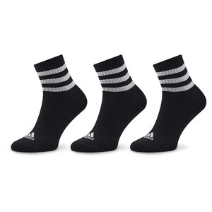 Set di 3 paia di calzini lunghi unisex adidas - 3S C Spw Mid 3P IC1317 Black/White