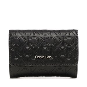Image of Kleine Damen Geldbörse Calvin Klein - Ck Must Trifold Sm/Emb Mono K60K610951 BAX