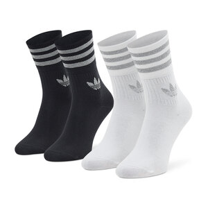 2 Pairs of Unisex High Socks adidas - Crew HC9543 Black/White