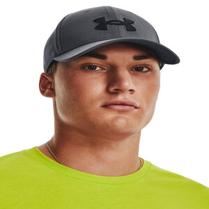 Image of Cap Under Armour - Men&#039;s UA Blitzing Adj 1376701-012 Pitch Gray//Black