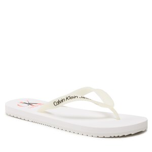 Infradito Calvin Klein Jeans - Beach Sandal Logo YM0YM00656 White YBR
