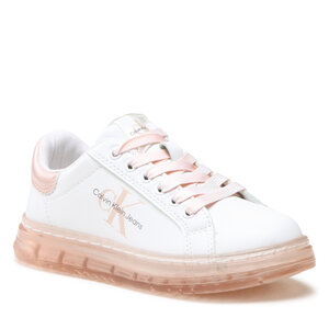 Sneakers Calvin Klein Jeans - Low Cut Lace-Up Sneaker V3A9-80474-1434 White/Pink X134