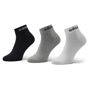 Set di 3 paia di calzini lunghi unisex adidas - IC1306 Black/Grey/White