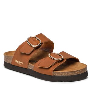Image of Pantoletten Pepe Jeans - Oban California Suede PLS90607 Tan 869