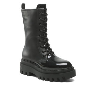 Новая шапка calvin klein - Flatform Laceup Boot Patent YW0YW00852 Black BDS