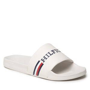 CK Calvin Klein Knitwear for Women - Corporate Flag Pool Slide FM0FM04613 Weathered White AC0