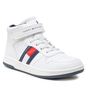Sneakers Tommy Hilfiger - High Top Lace-Up Velcro Sneaker T3B9-32476-1351 D White 100