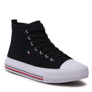 Low Cut Easy-On Sneaker T1X9-32824-0890 S Red 300 Tommy Hilfiger - High Top Lace-Up T3A9-32679-0890 S Black 999