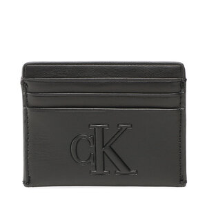 Custodie per carte di credito Calvin Klein Jeans - Sculpted Cardholder 6Cc Pipping K60K610349 BDS
