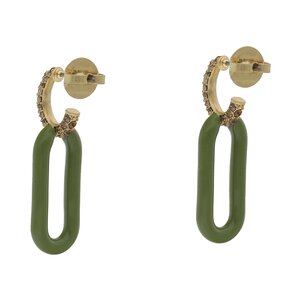 

СережкиTory Burch, Зелений;золотий