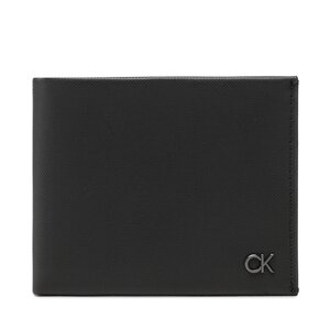 Duży Portfel Męski Calvin Klein - Ck Clean Pq Bifold 5cc W/Coin K50K510290 BAX