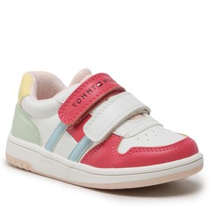 Sneakers YBL Tommy Hilfiger - Low Cut Velcro Sneaker T1A9-32713-1355 M White/Multicolor X256