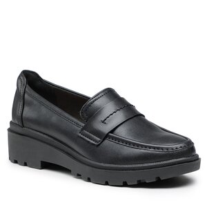 Chunky loafers Clarks - Calla Ease 261676864 Black Leather