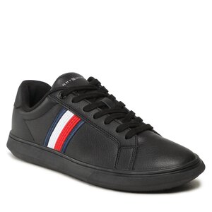 Trainers Tommy hilfiger - Corporate Cup Leather Cup Stripes FM0FM04550 Black BDS