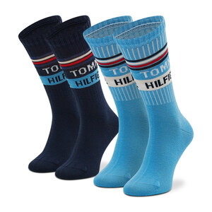 Image of 2er-Set hohe Kindersocken Tommy Hilfiger - 701218367 Blue Combo 002