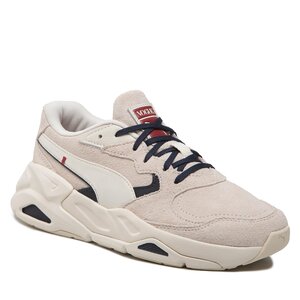 Sneakers Puma - WOMEN Lacoste Polo met verticale blokvlakken in wit