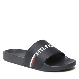 Image of Pantoletten Tommy Hilfiger - Corporate Flag Pool Slide FM0FM04613 Desert Sky DW5