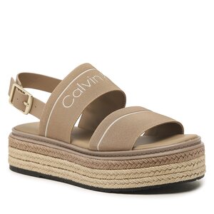 Espadrillas Calvin Klein - Flatform Wedge - He HW0HW01497 Safari Canvas RBC