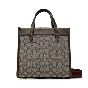 Borsetta LEATHER Coach - Sig Jcqrd Fld Tot 22 CD680 B4/Oak Maple