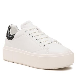 Image of Sneakers Calvin Klein - Squared Flatform Cupsole Lace Up HW0HW01775 White/Black 0K8